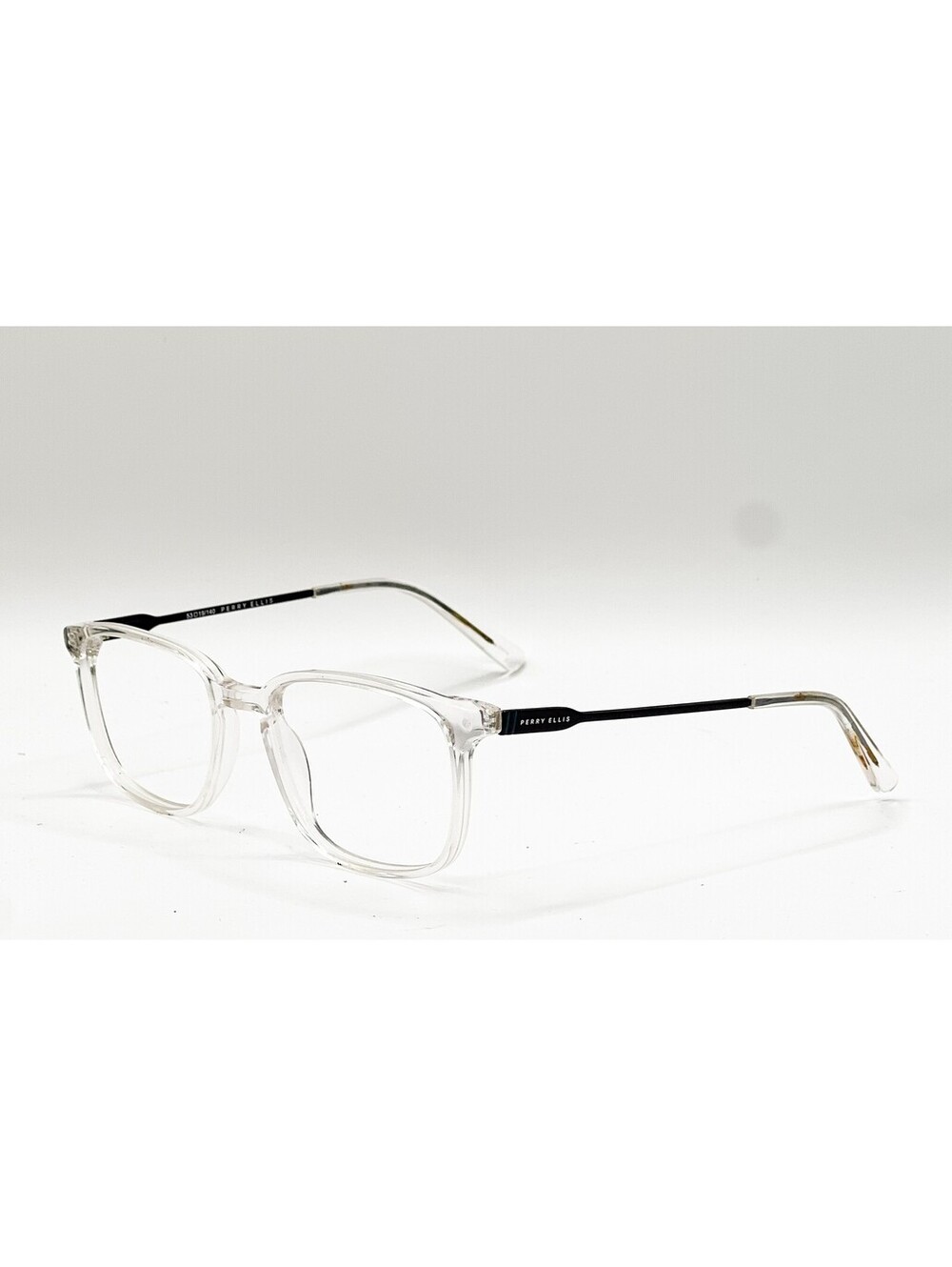 Perry Ellis Pe 423-2 Clear Crystal Rectangle Authentic Eyeglass Frames 53-19